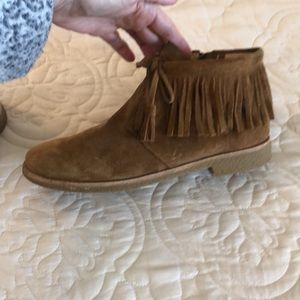 Kate Spade suede zip up booties.